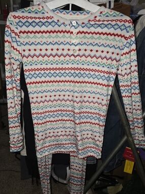 Cozy Fair Isle Henley Thermal Top - Multicolor